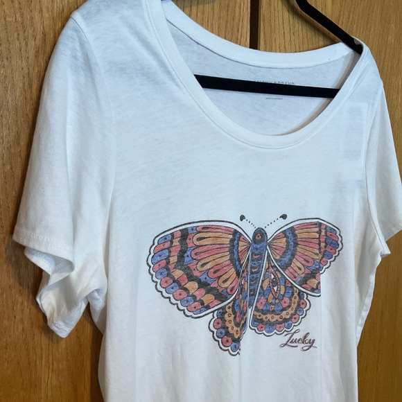 Lucky Brand Butterfly T-Shirt - Picture 3 of 14